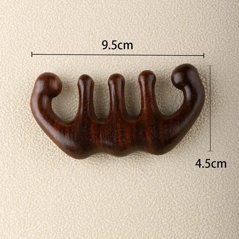 Wooden Massage Comb | Scalp Oil Massager | Compact Size