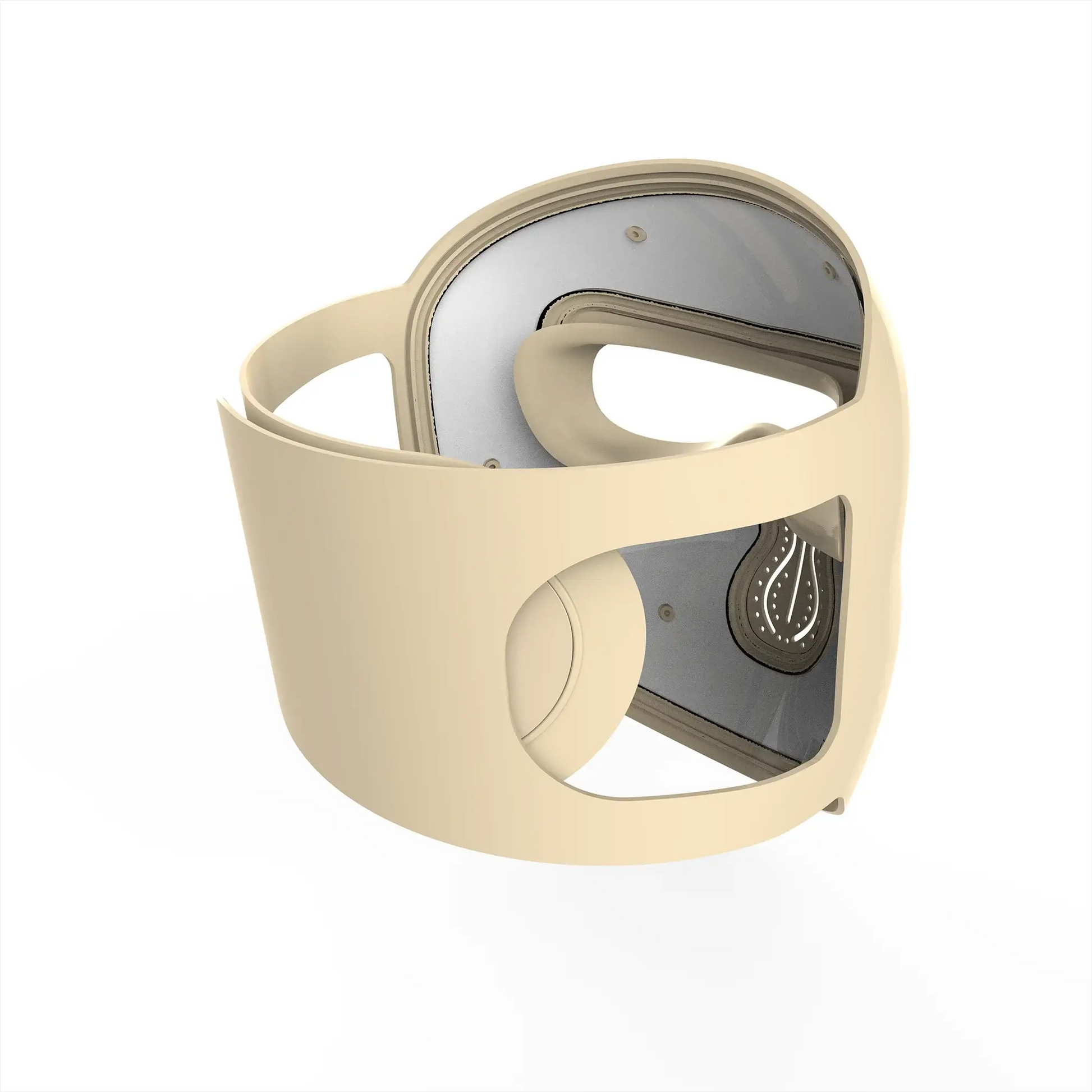 Hello Face M300 Mask - 3000mAh Battery, Skin-Like Silicone, 4D Light Therapy Khaki LED Facial Mask from PriceLows™
