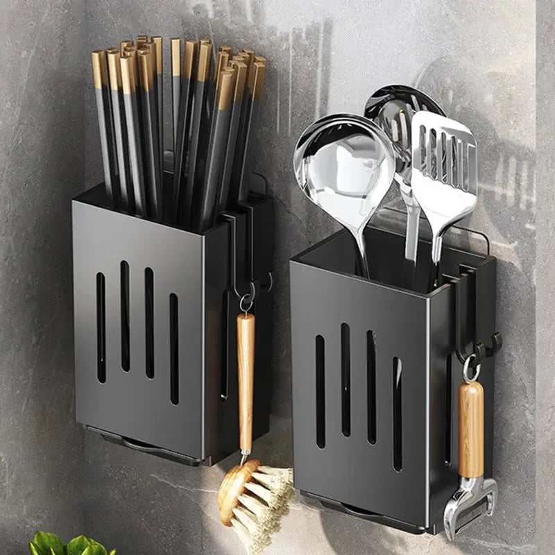 Wall-mounted Punch-free Chopstick Holder Kitchen Sink Tableware Drain Rack from PriceLows™