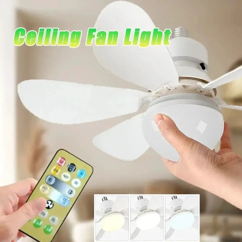 Ceiling Fan With Light | Remote Control Included | E27 Socket | Small Room