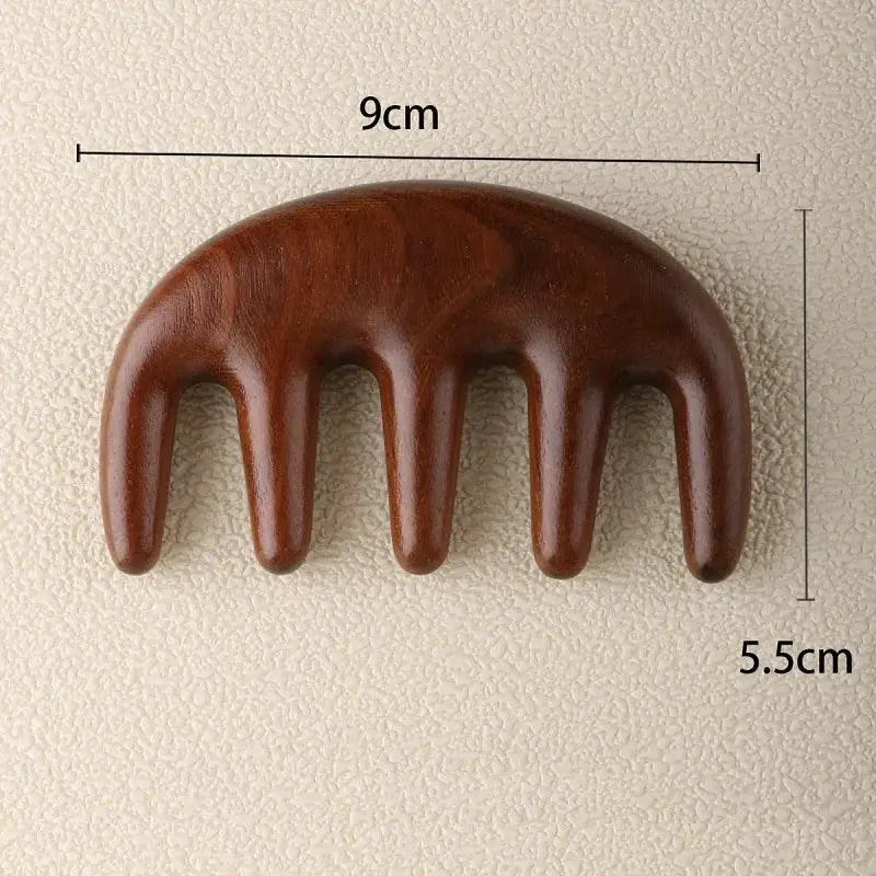 Wooden Massage Comb | Scalp Oil Massager | Compact Size
