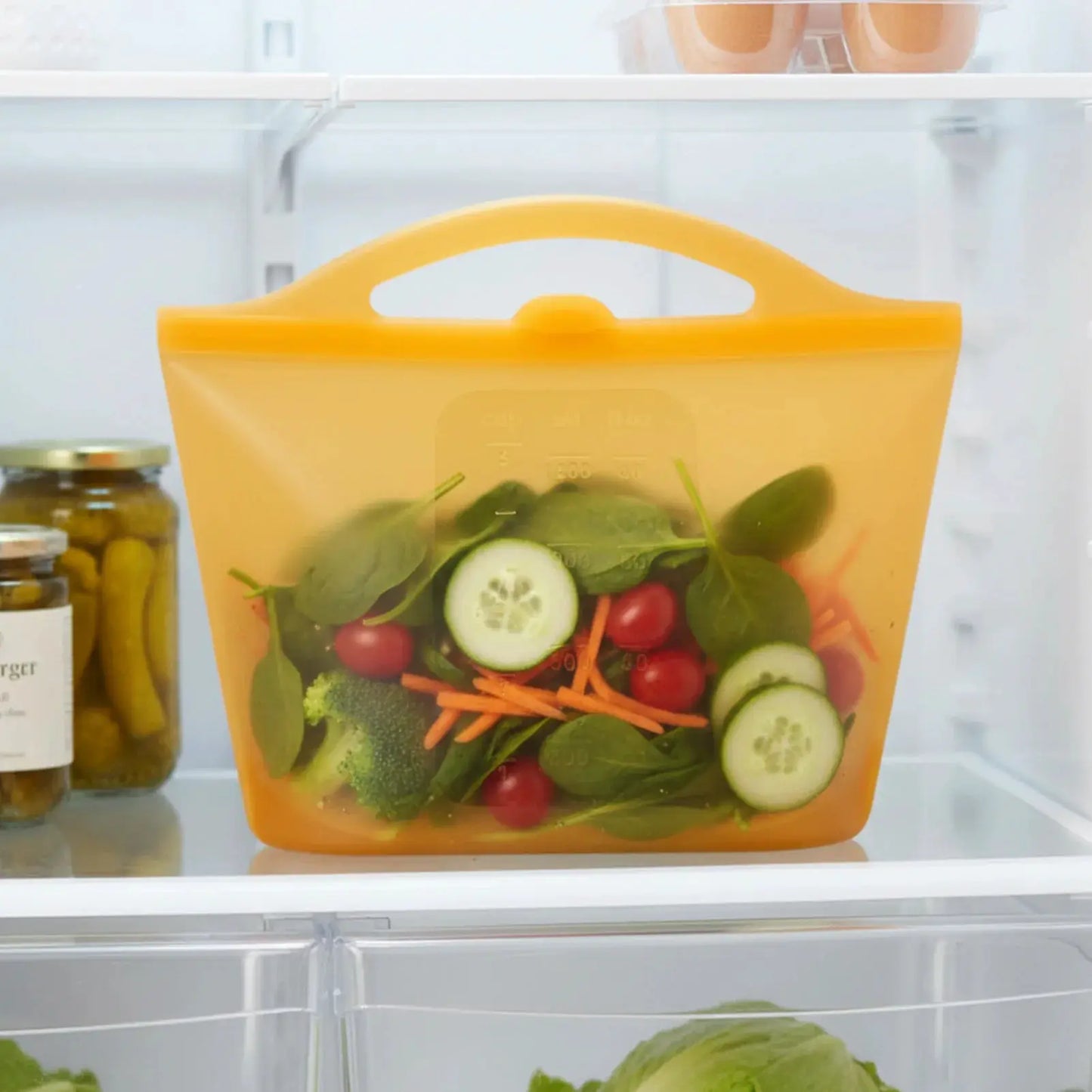 Silicone Food Storage Bag | 1200ml Capacity | Self Sealing Leakproof