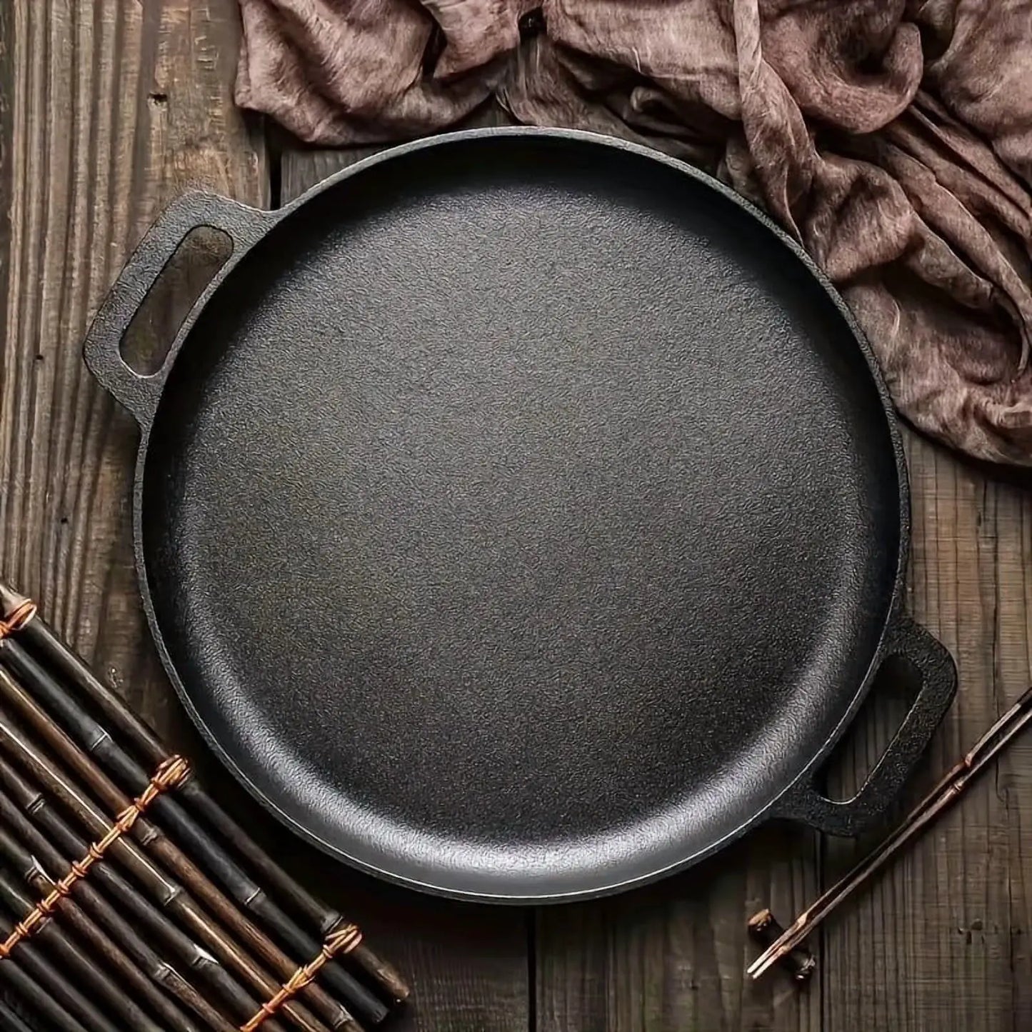 Cast Iron Skillet | Non-Stick Surface | All Stove Compatible | One Size