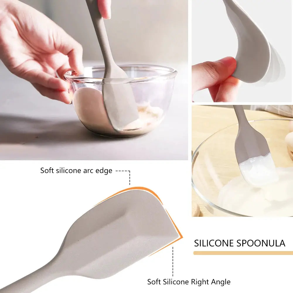 Silicone Flexible Utensils Set Seamless Spatula Kit for Baking, Scraping, Mixing Non-Stick Heat Resistant Kitchen Cooking Tools from PriceLows™