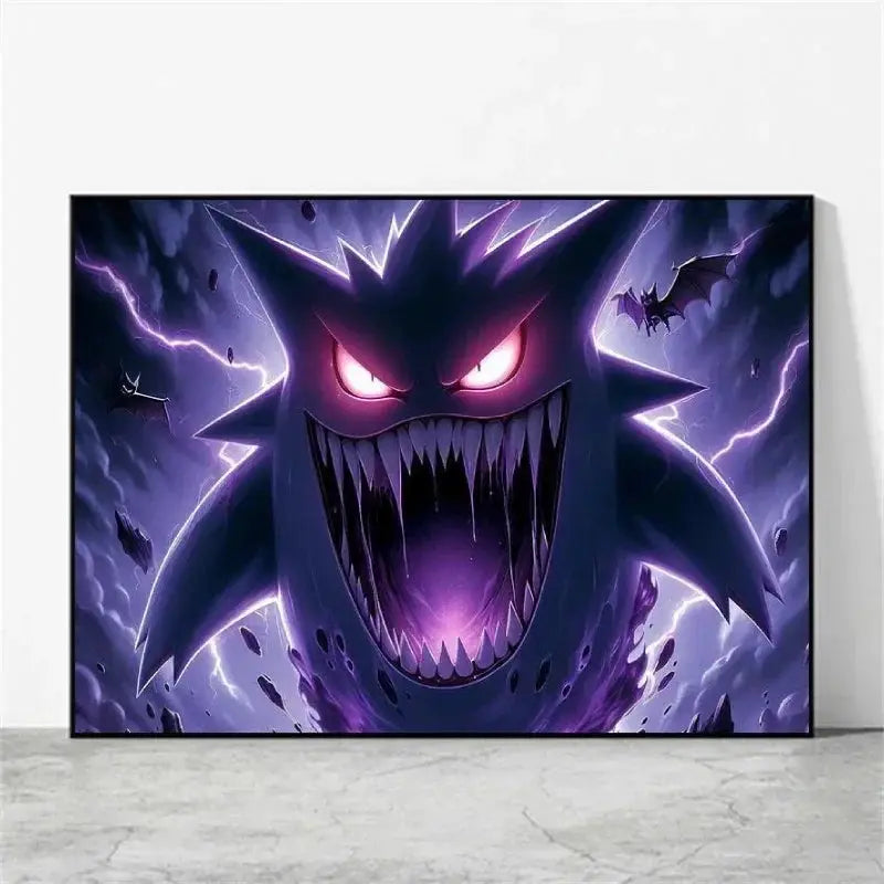 Cartoon Anime Pokemon Gengar Character Poster Print Kids Room Bedroom Decoration Painting Children's Holiday Gifts Classic from PriceLows™