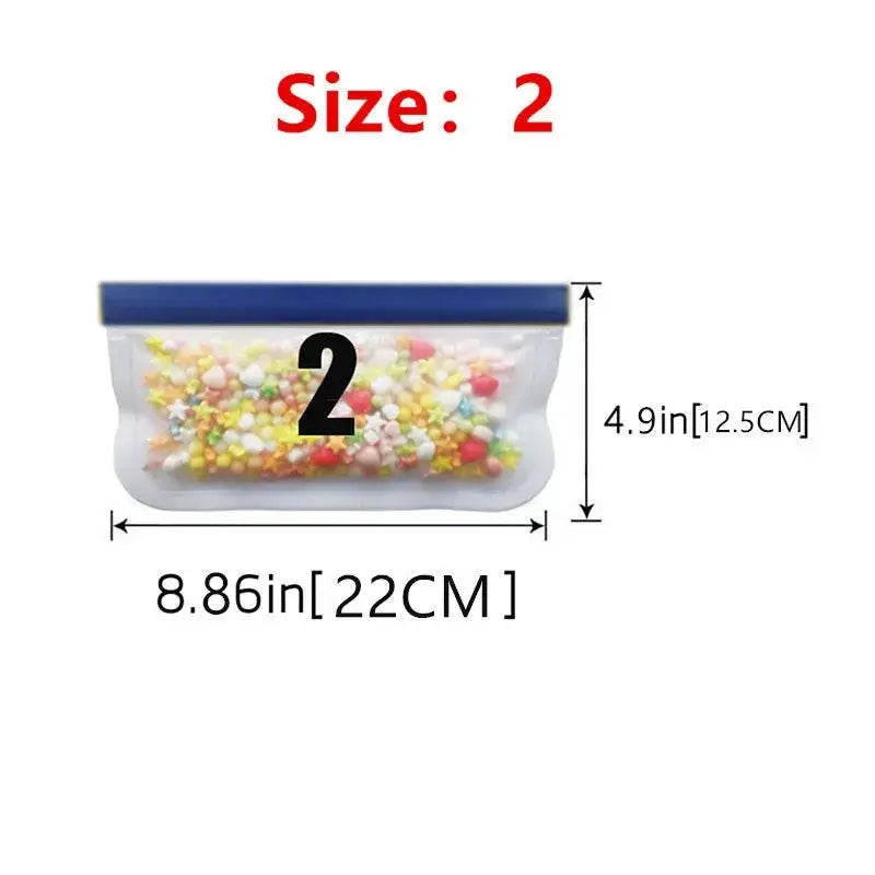 Silicone Food Storage Bag | Leakproof | Freezer Safe | Blue