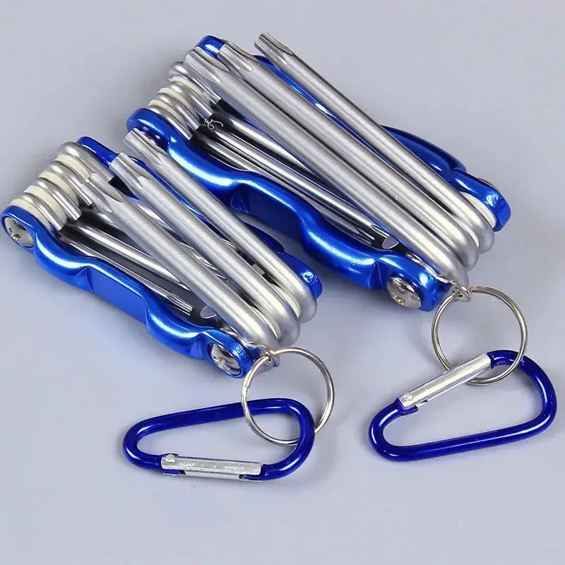 Folding hexagonal wrench, plum blossom screwdriver, multifunctional internal combination maintenance tool set from PriceLows™