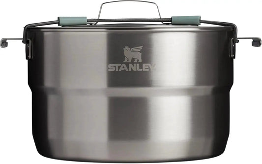 26-Piece Camp Kitchen Cook Set with 4QT Pot & 8in Fry Pan, Stainless Steel, Nesting Design for Camping, BPA-Free from PriceLows™