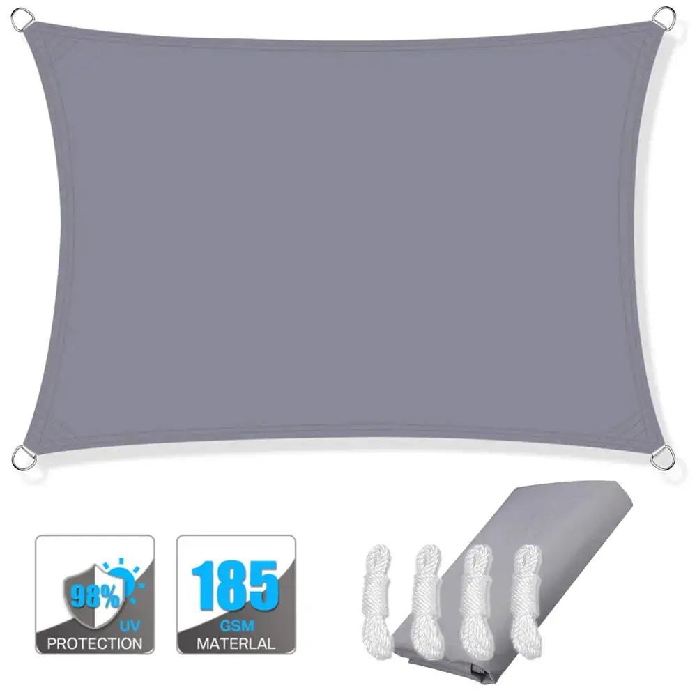 Rectangle Sun Shade Sail | Waterproof Oxford Canopy | UV Blocking Outdoor Shelter