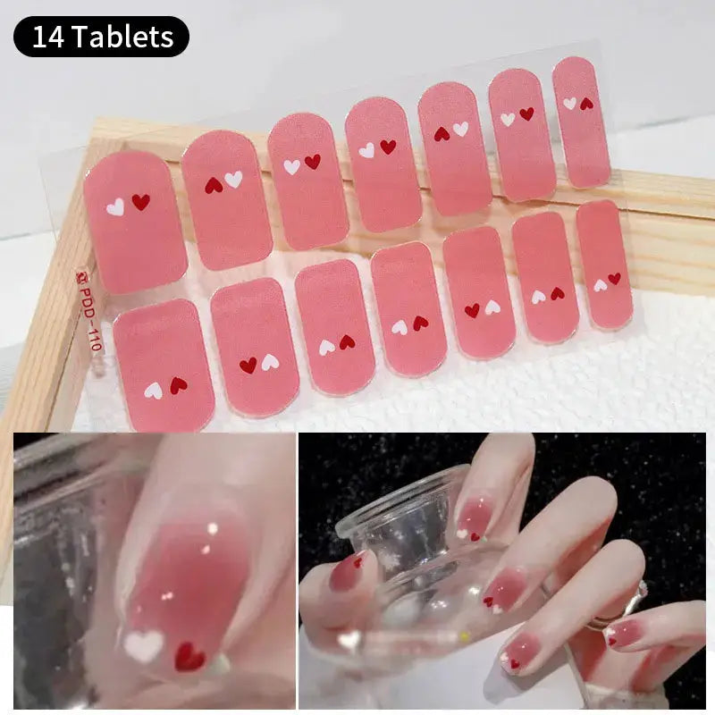Full Cover Nail Stickers Fashion Nail Polish Nail Decoration Sparkling Glitter Self Adhesive Manicure Designer Nail Art Sticker from PriceLows™