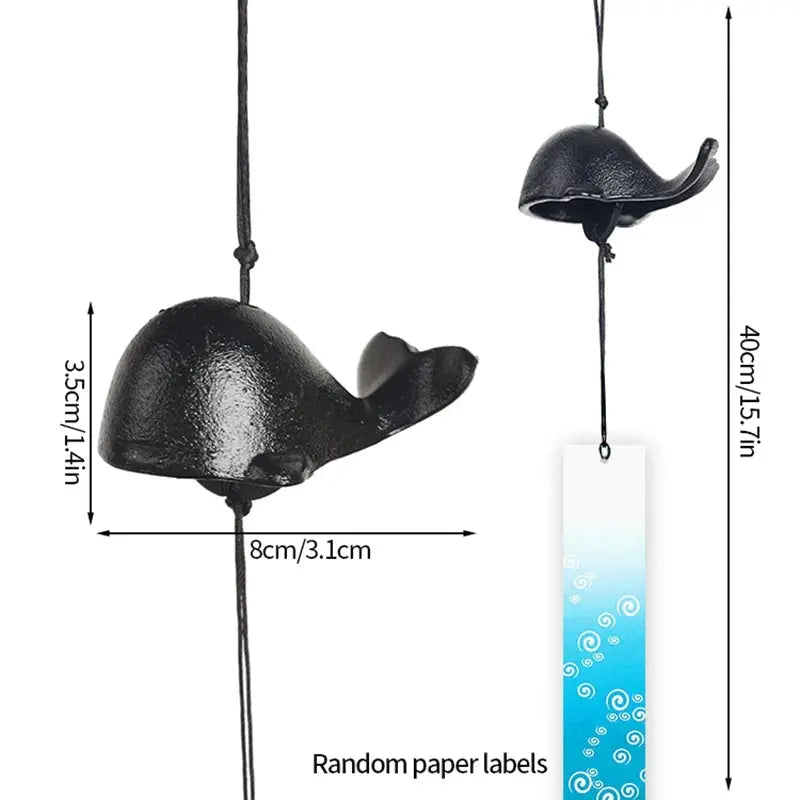 Japanese Wind Chimes Cast Iron Feng Shui Wind Bells Good Luck Hanging Pendant Indoor Outdoor Temple Home Garden Decoration from PriceLows™
