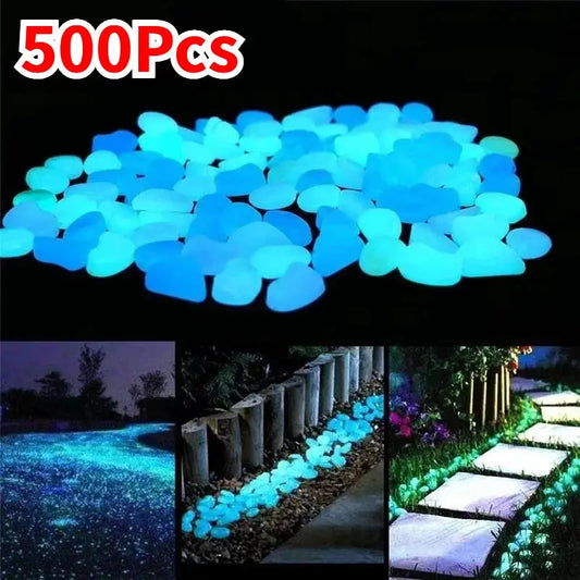 Glow In The Dark Pebbles | 500 Pieces | 2-3 Cm Size | Assorted Colors