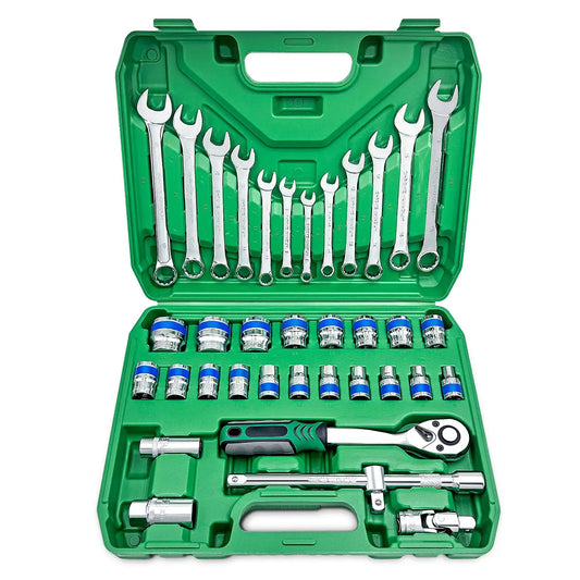37pcs/set Socket Wrench Ratchet Set Repair Tools Chrome Vanadium Steel Wrench Multi-Varieties Efficient Ratchet Wide Application from PriceLows™