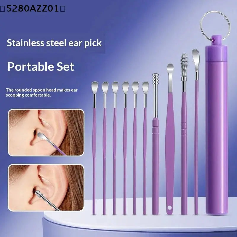 〔HMA58〕1 Set Earwax Removal Tools Ear Wax Cleaner Pick Digging Artifact Ear Pick Cleaning Ears Remover Clean Your Kit Gadgets from PriceLows™