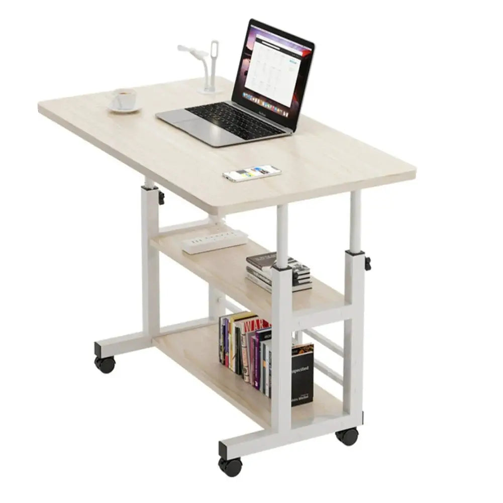 Height Adjustable Computer Desk Multi-Layer Storage Stand-up Workstation Height Adjustable Laptop Desk for Dormitory and Bedroom from PriceLows™