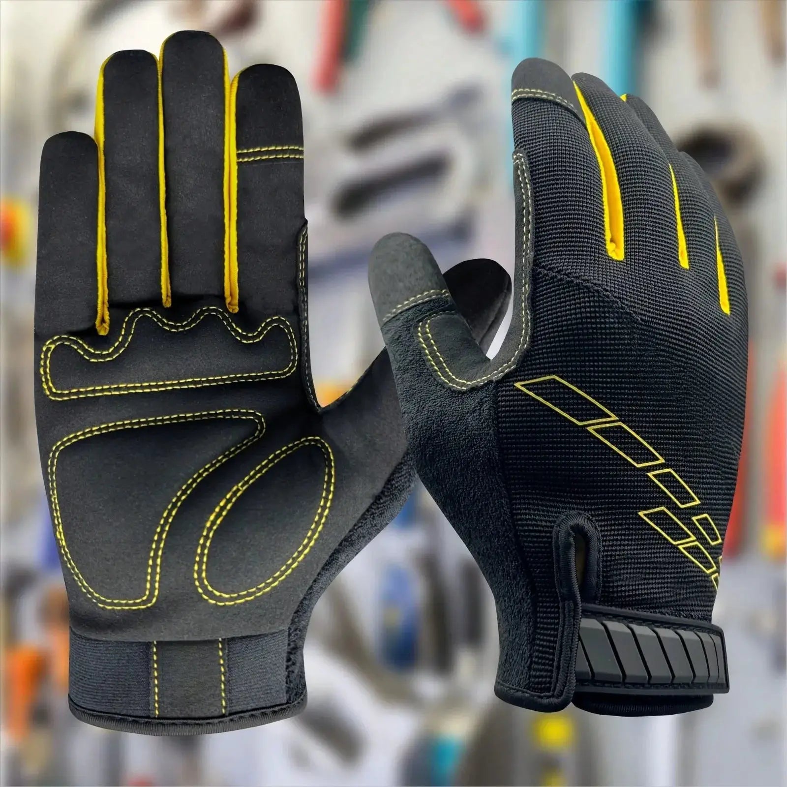 1 Pair Of High-Performance Work Gloves, Unisex Mechanic Gloves, Suitable For Technicians, Repairs, Yard Work, Touch Screen Compatible, Flexible And Breathable, For Gardening And Outdoor Use from PriceLows™