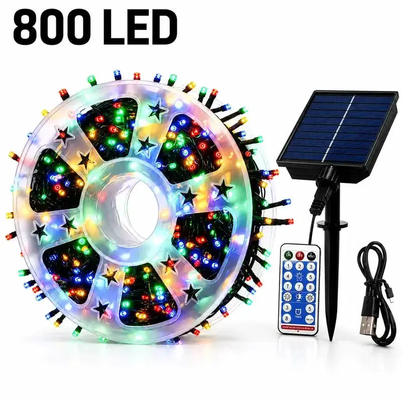 Halloween Solar String Lights | 335 Ft Length | 800 LED Bulbs | With Remote