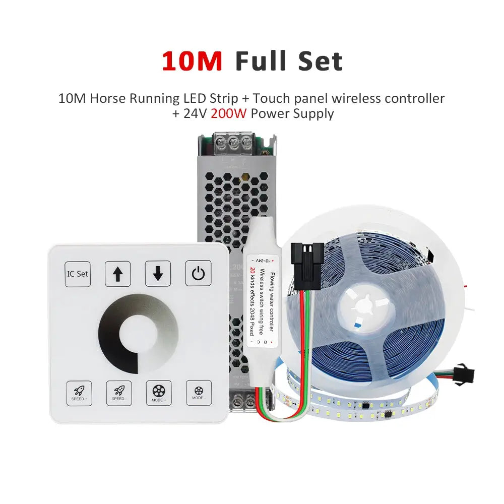 20M 15M 5M 10M Running Water Flowing LED Strip Light DC24 WS2811 SMD2835 Horse Race Pixel Addressable Flexible Linear Lamp Set from PriceLows™