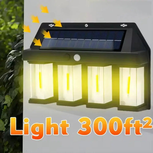 Outdoor Solar Light with Motion Sensor Vintage Outdoor Solar Wall Light with Warm LED Bulb IP65 Waterproof Solar Light from PriceLows™