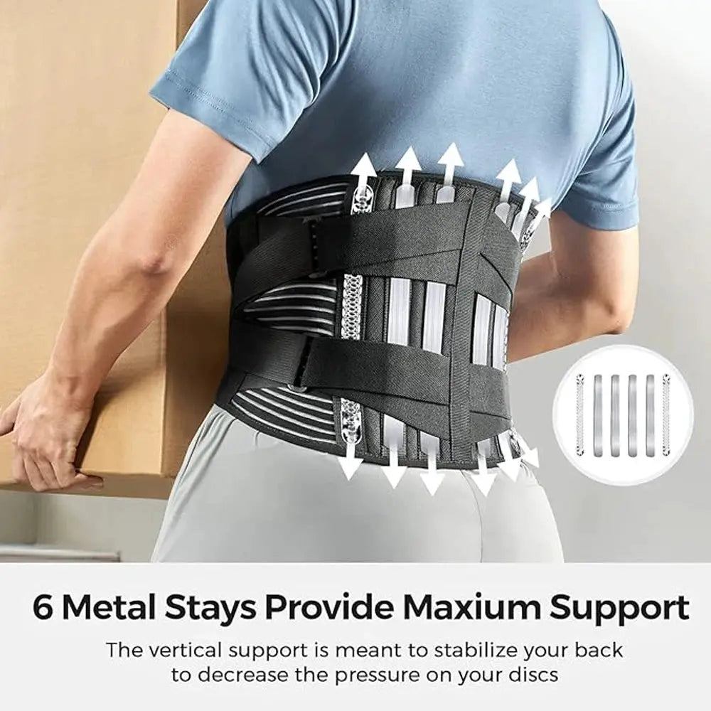 Back Brace | Adjustable Lumbar Support | Waist Belt | Knit Sweat Trainer