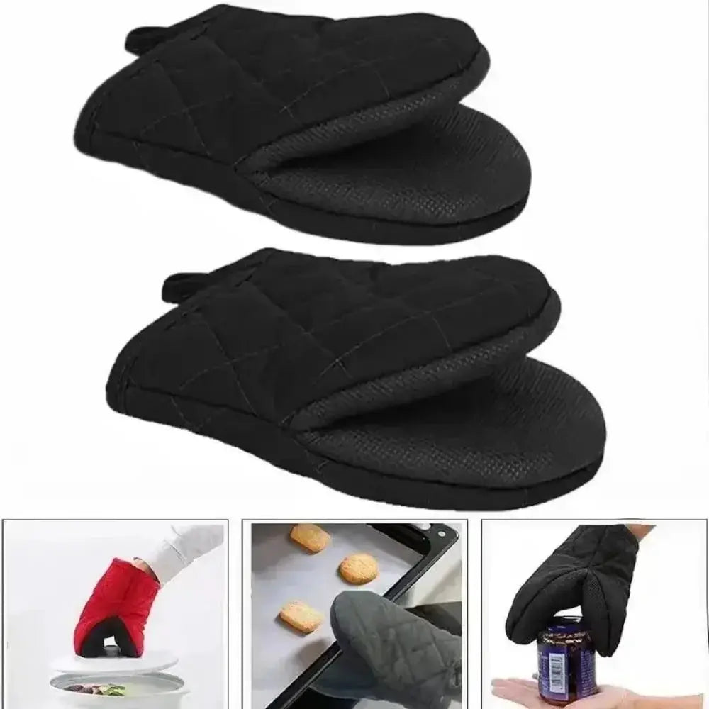 Oven Mitts | Heat Resistant 500F | Non Slip Grip | Short One Size