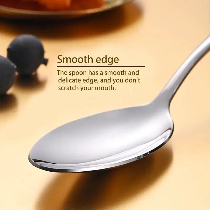 24pcs stainless steel tableware set, including knife, fork, spoon and coffee spoon gift box, dishwasher safe. from PriceLows™