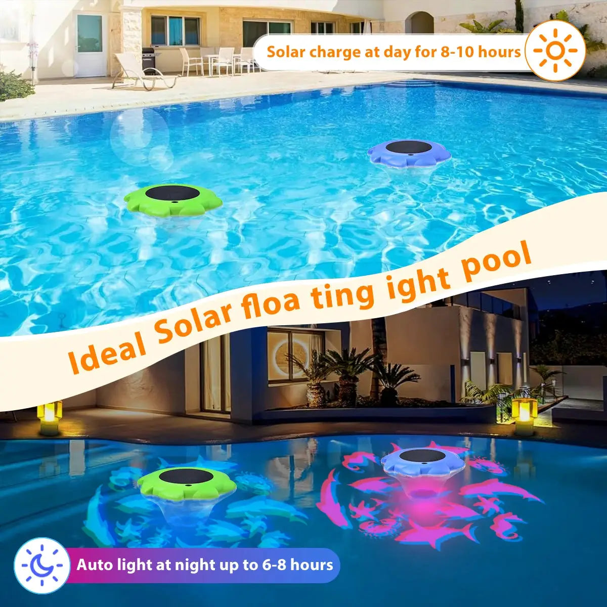 Solar Pool lights IP68 Waterproof Solar-Powered Floating Pools Light for Bathtubs Ponds Pool Parties Water Decorations from PriceLows™