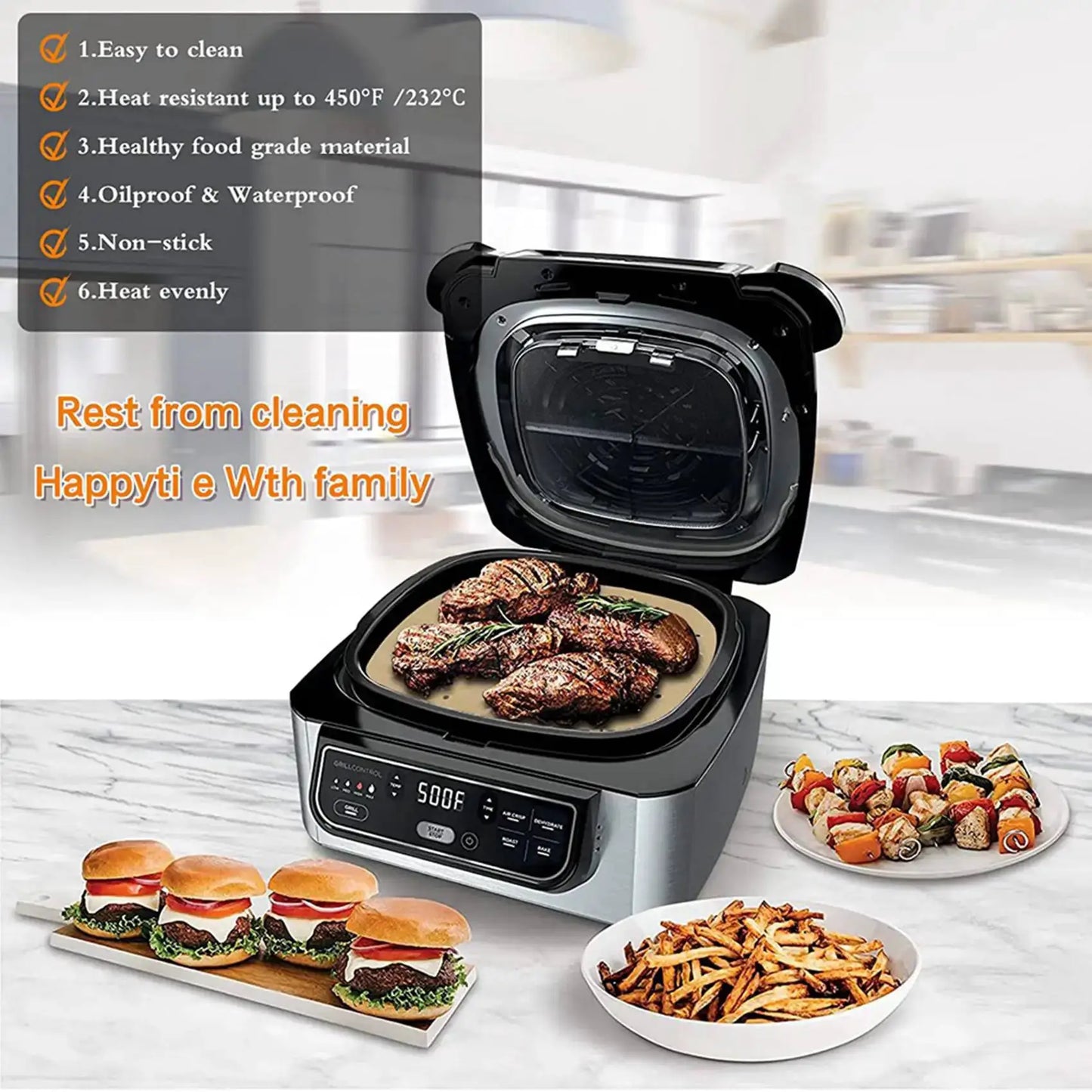 Air Fryer Parchment Liners | 400 Pcs | Air Hole | Ninja AG301 4Qt