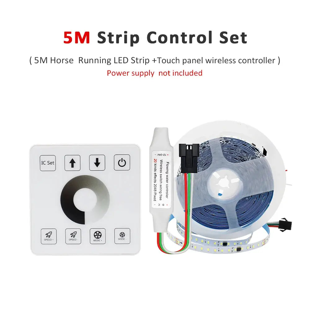 20M 15M 5M 10M Running Water Flowing LED Strip Light DC24 WS2811 SMD2835 Horse Race Pixel Addressable Flexible Linear Lamp Set from PriceLows™