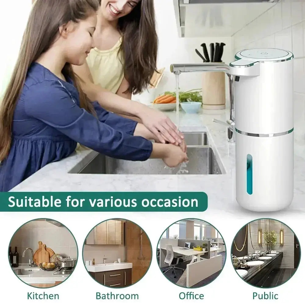 380ML Automatic Foam Soap P11 Dispenser Bathroom Smart Washing Hand Machine With USB Charging ABS 4 Level Adjustable from PriceLows™