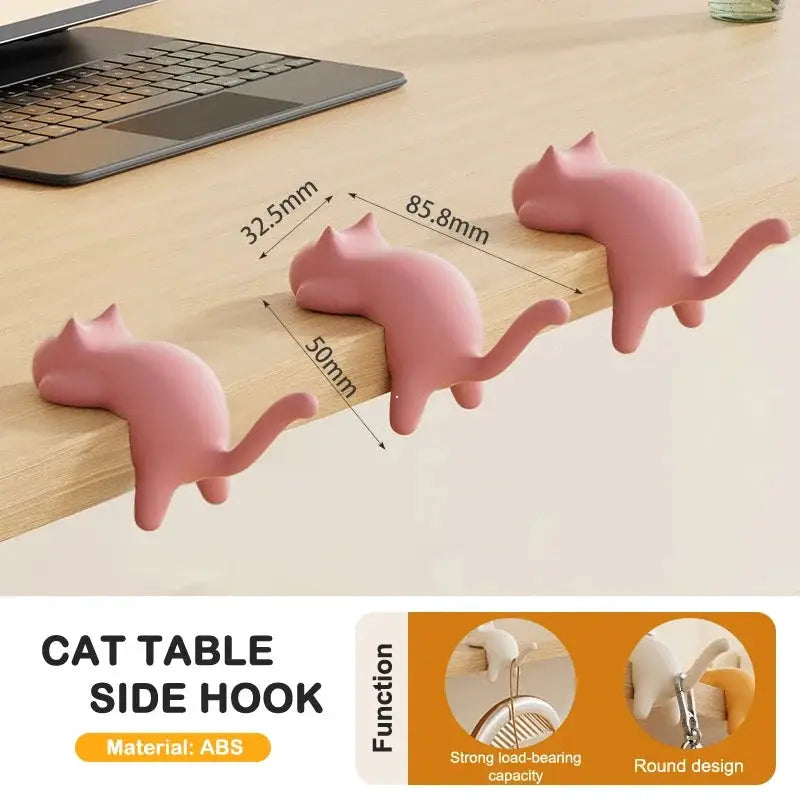 Cute Cat Bag Hook Portable Table Hook Handbag Backpack Organizer Holder for Home Office Desk Side Decor Travel Bag Hanger from PriceLows™