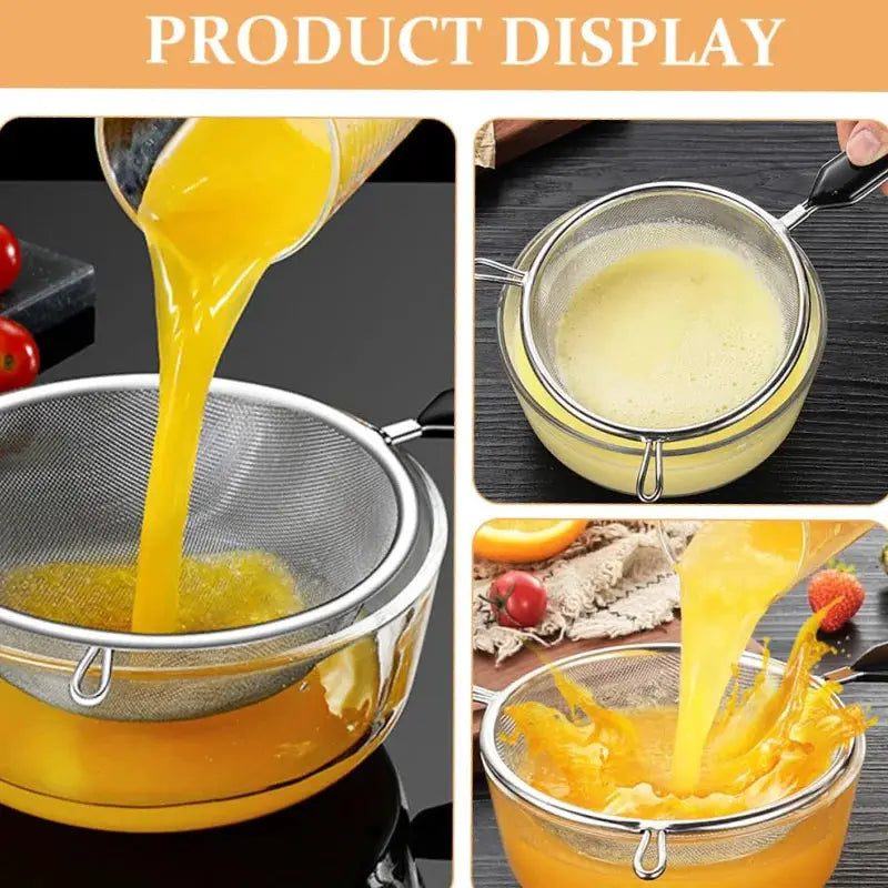 Premium Fine Mesh Strainer for Your Festive Kitchen - Versatile 6.3 Inch Stainless Steel Sieve for Fruits,Broths,and Baking Prep from PriceLows™