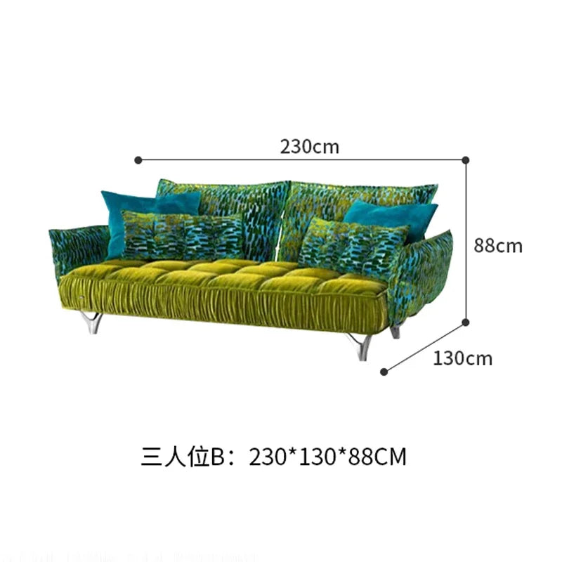 Sofa | Corner Sofa With Velvet Fabric | Modern Light Luxury | XS