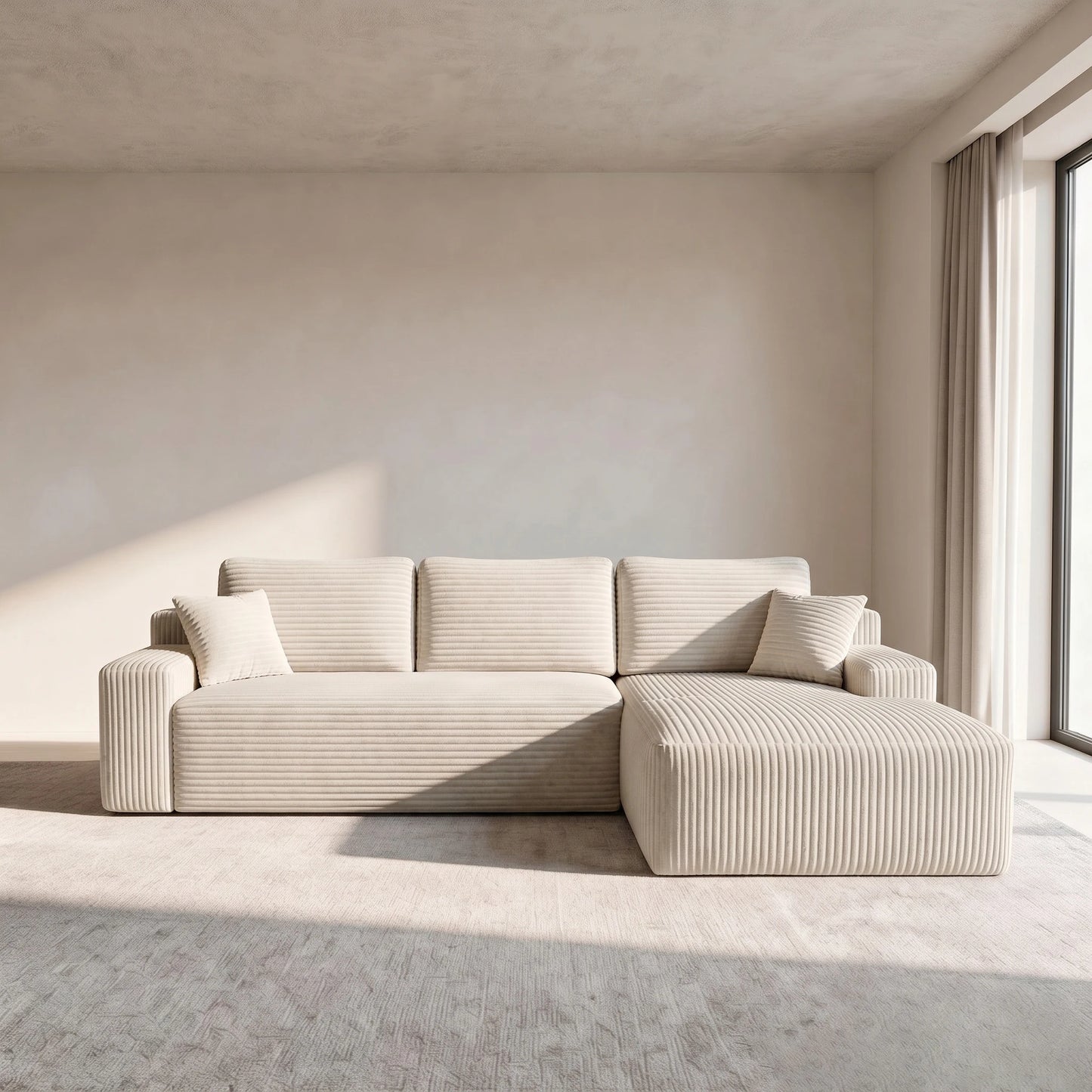 Sectional Sofa | L-Shaped With Chaise | No Assembly Required | 2000-2400mm Width