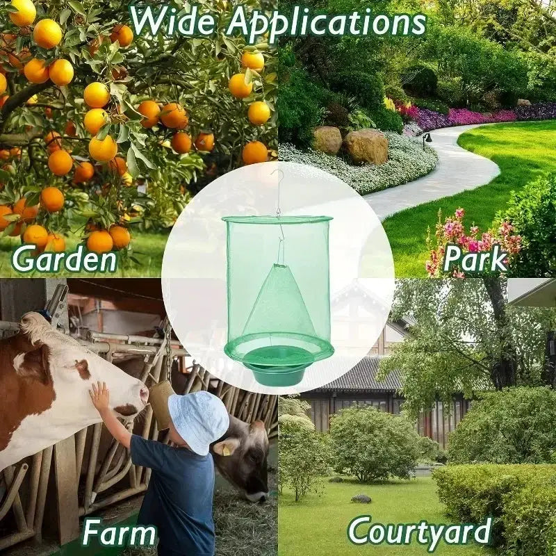 1pc Versatile Fly Trap Cage Outdoor Insect Catcher Killer Pest Control Reusable Hanging Flytrap Cage Net Traps from PriceLows™