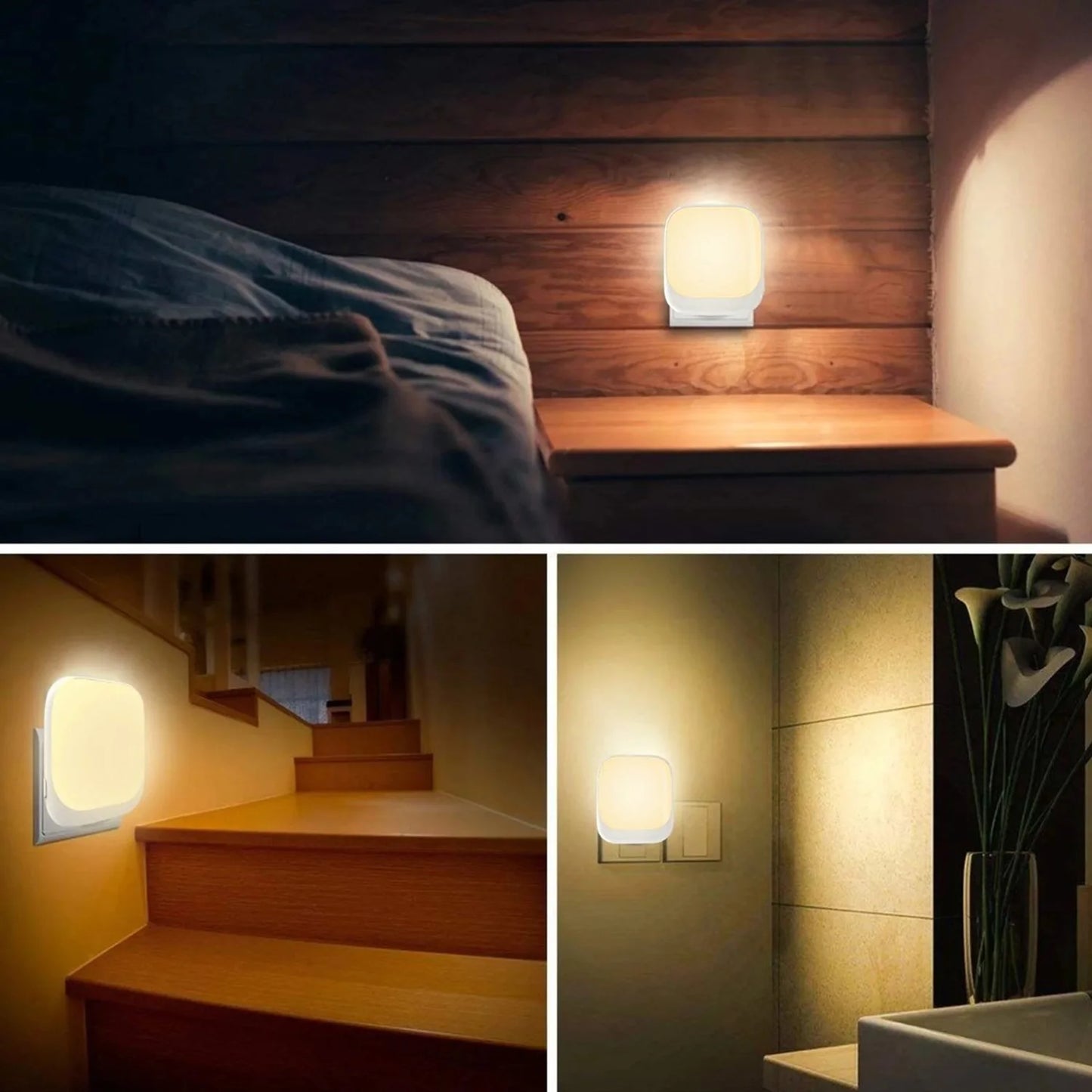 LED Night Light | 3 Brightness Levels | Dusk To Dawn Motion Sensor | Plug In