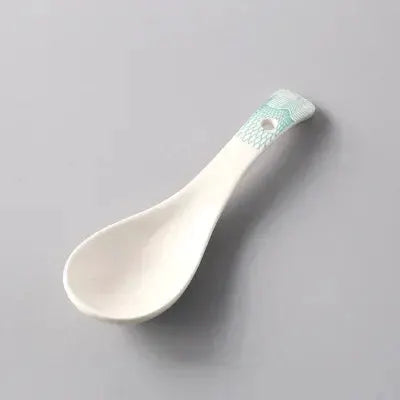 1Pcs Ceramic Spoon Multi-Function Glaze Porcelain Japanese Scoop Porridge Soup Spoon Tableware Restaurant Household Kitchenware from PriceLows™
