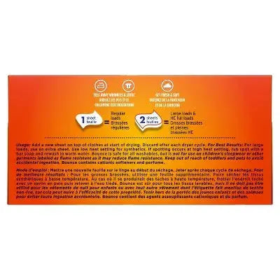 Fabric Softener Dryer Sheets | Outdoor Fresh | Bleach Free | 60 Sheet Pack