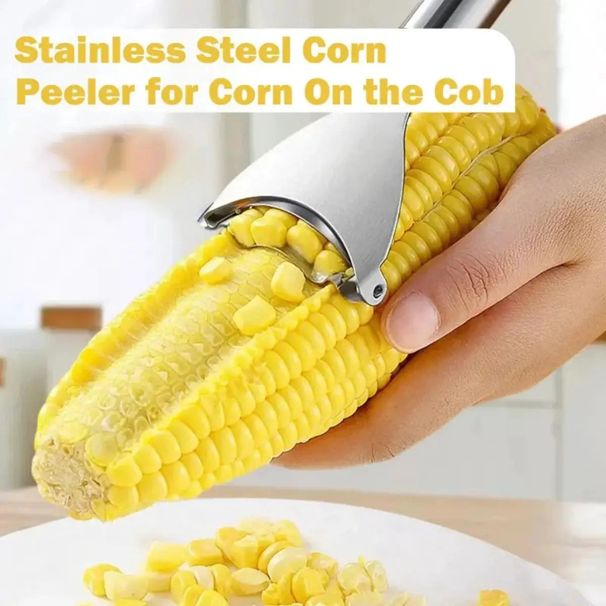 Stainless Steel Corn Peeler Serrated Corn Stripper Peelers Cob Shaver Planer Thresher Cutter Kitchen Fruit Vegetable Gadget Tool from PriceLows™
