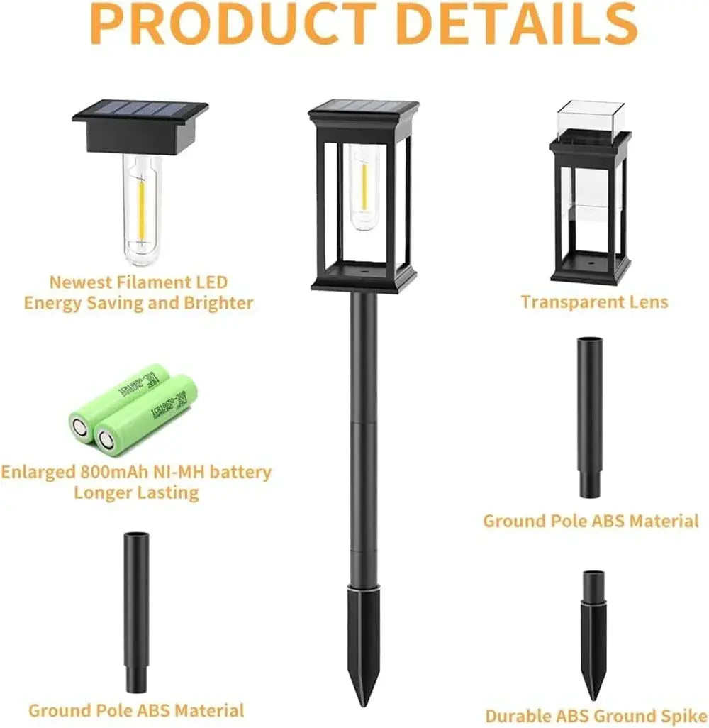 Solar Pathway Lights Waterproof take Lights Warm White Solar Light for Garden Walkway Driveway Yard Lawn Landscape Lighting from PriceLows™