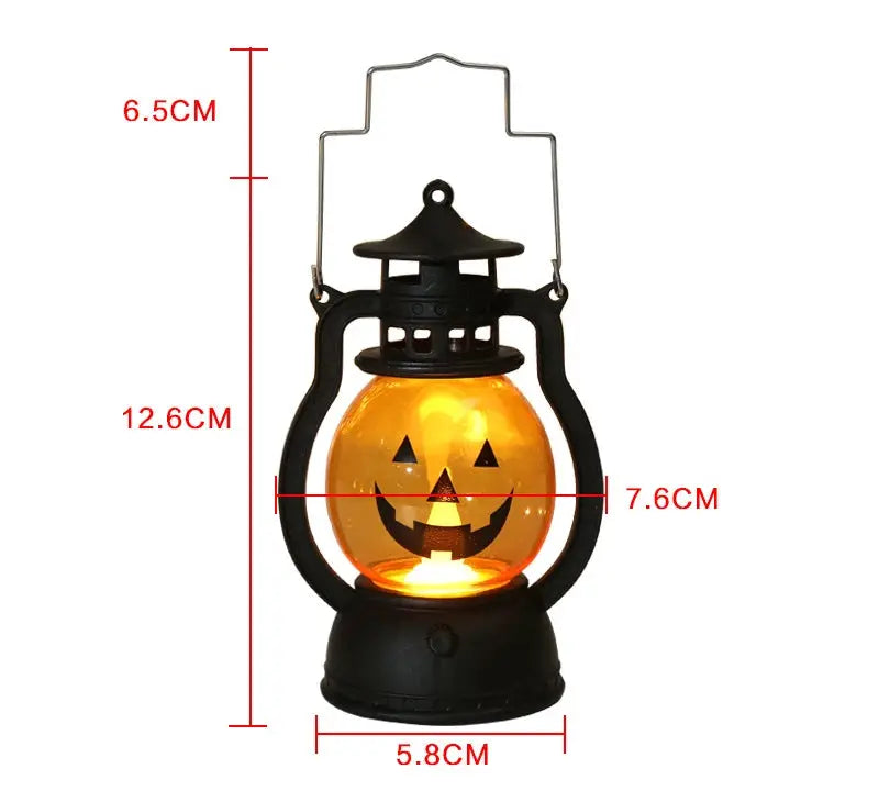 Halloween Pumpkin Light | Plastic Shell | Ghost Accent Glow | Mini Size