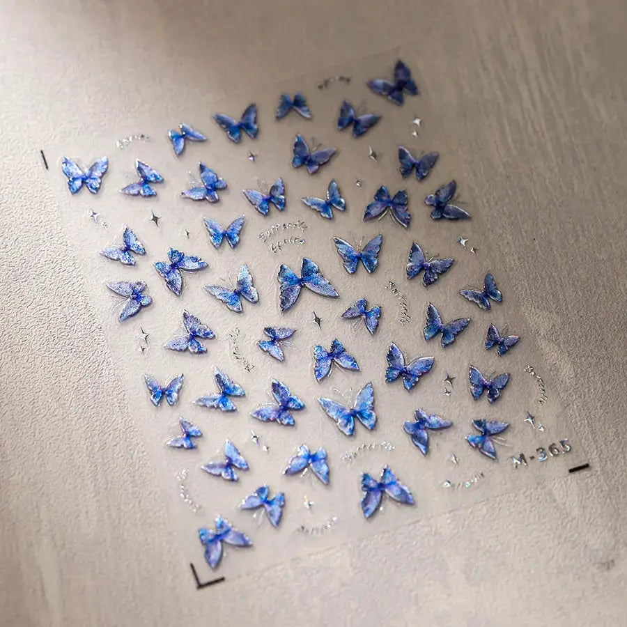 1Pcs 5D Embossed Aurora Butterfly Nail Art Stickers Self Adhesive Decals For Nails Decoration DIY 3D Acrylic Nail Supplies Parts from PriceLows™