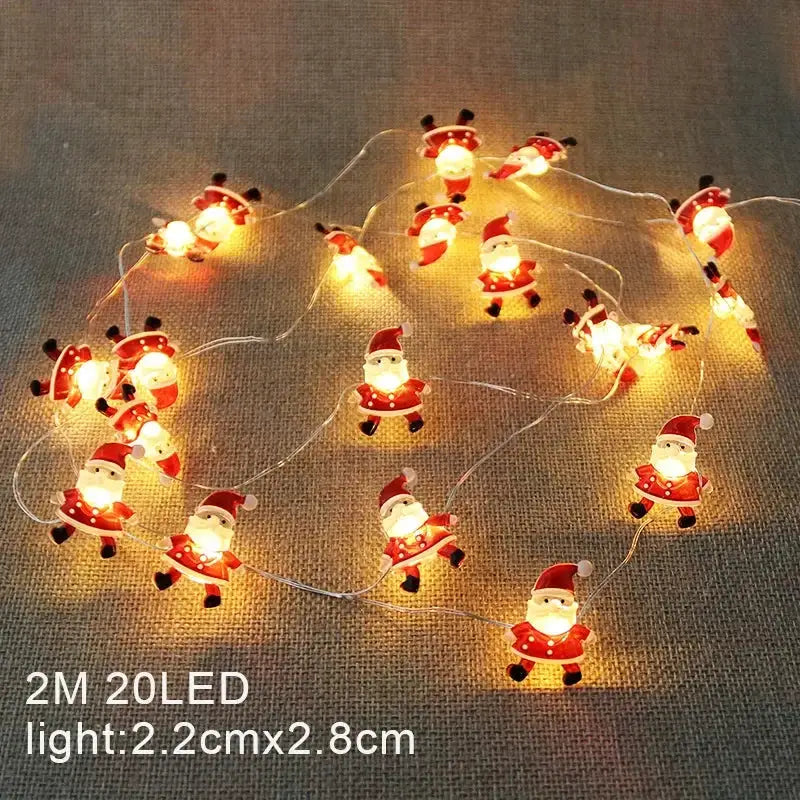 LED Fairy String Lights | 2M Length | Battery Operated | Christmas Figures