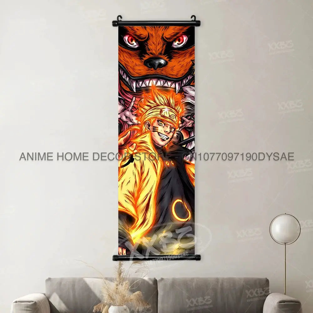 Uzumaki Naruto Posters Sasuke Home Decor Uchiha Madara Hanging Painting Might Guy Scrolls Picture Gaara Wall Art Killer B Mural from PriceLows™