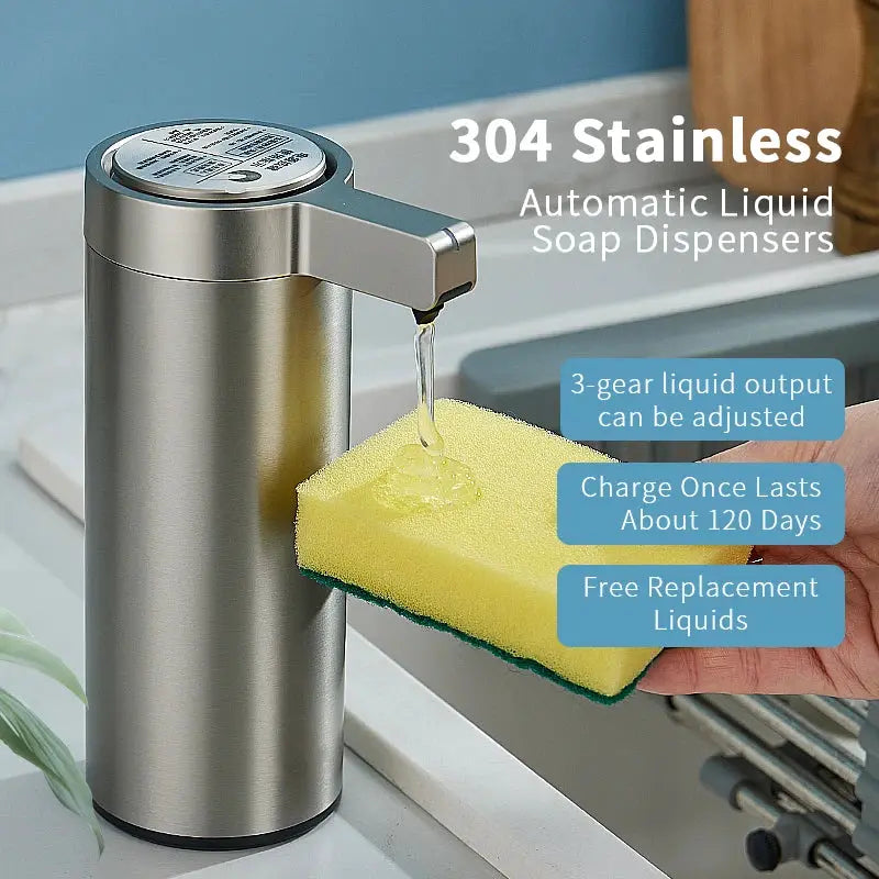 Kitchen Soap Machine Automatic Sensor Out of Hand Sanitizer Smart Electric Body Wash Soap Dispenser 304 Stainless Steel from PriceLows™