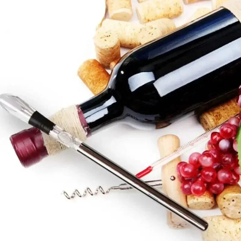 Wine Chiller Aerator Stainless Steel Iceless Bottle Cooler Stick Aerating Pourer Decanter Spout from PriceLows™
