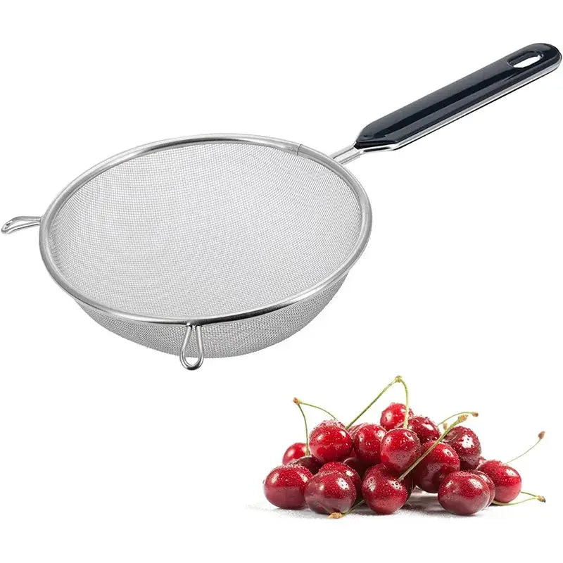 Premium Fine Mesh Strainer for Your Festive Kitchen - Versatile 6.3 Inch Stainless Steel Sieve for Fruits,Broths,and Baking Prep from PriceLows™