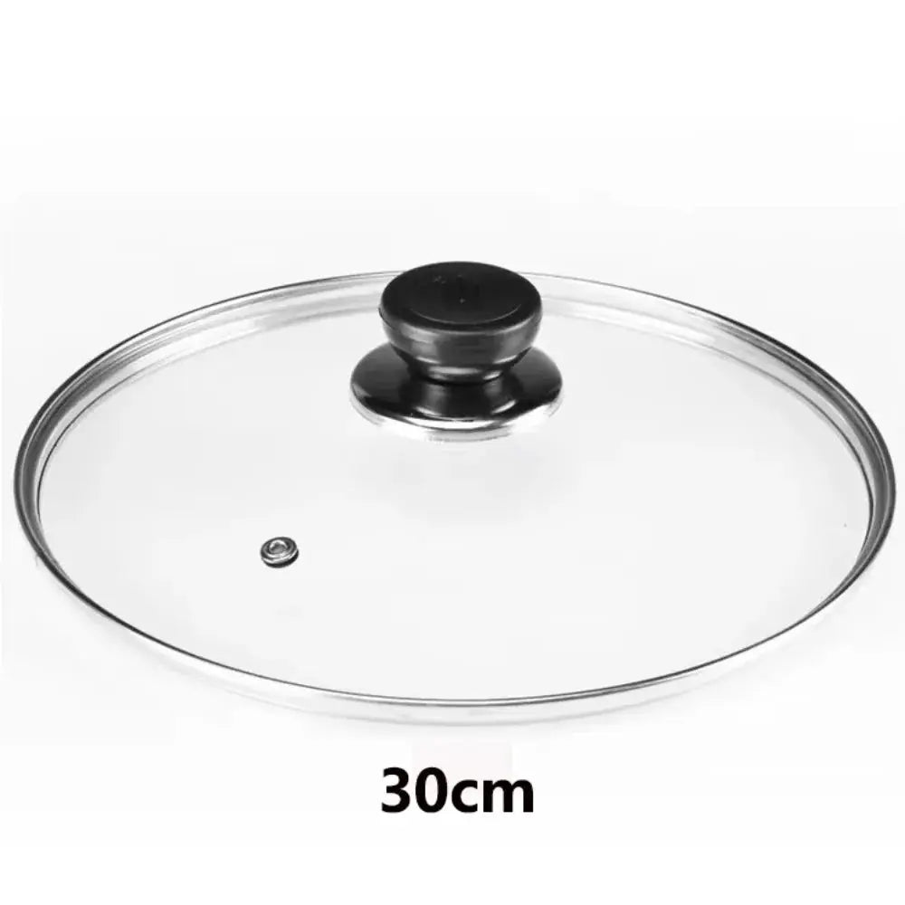 Tempered Glass Pot Lid | Stainless Steel Rim | Anti-Scalding | 12,14,16,18,20 cm