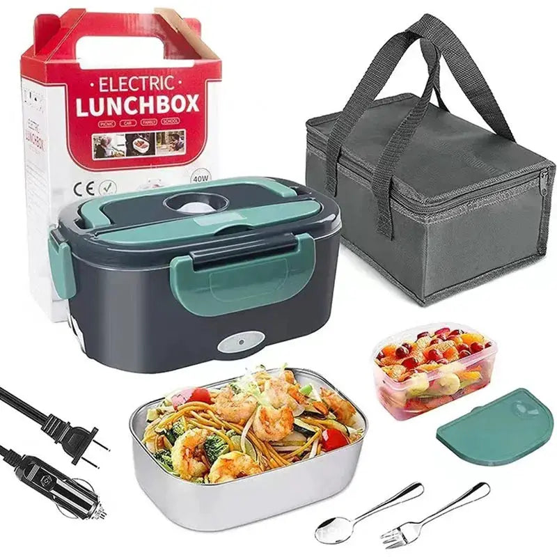1.5 L 60W Electric Lunch Box Food Warmer Portable Food Heater for Car Or Home - Leak Proof, Lunch Heating Microwave for Truckers from PriceLows™