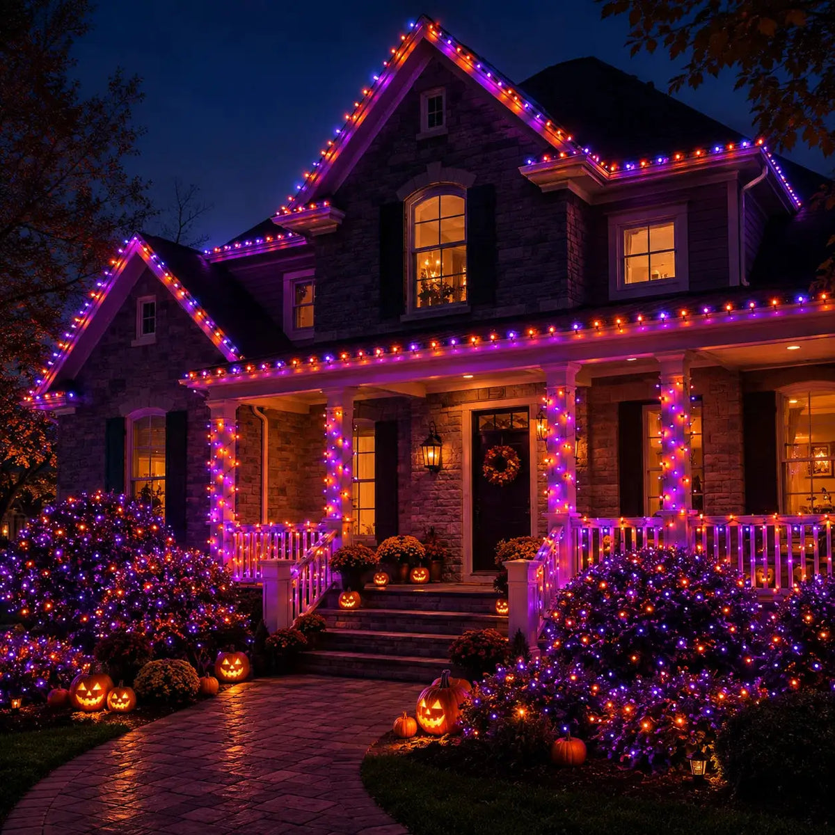 Halloween Solar String Lights | 335 Ft Length | 800 LED Bulbs | With Remote